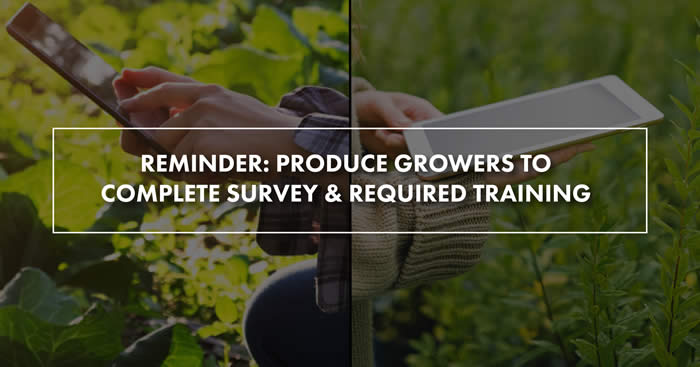 Kentucky produce growers reminded to take survey, schedule training