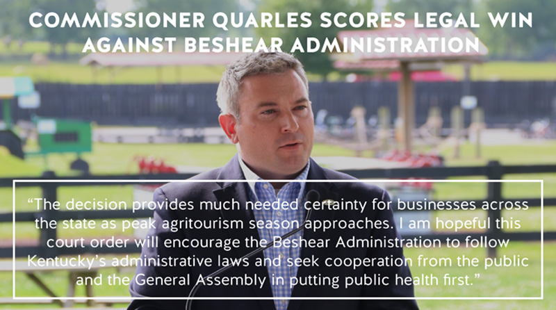 Commissioner Quarles scores legal win against Beshear Administration