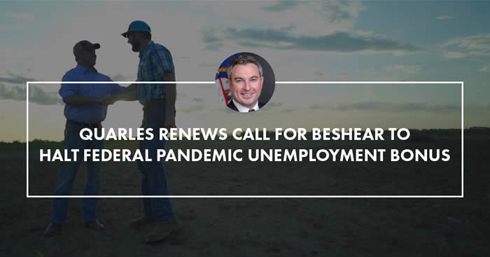 Quarles renews call for Beshear to halt federal pandemic unemployment bonus