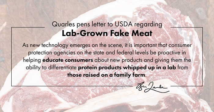 Commissioner files comments about lab-grown fake meat